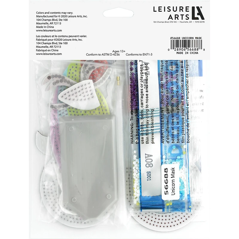 Diamond Art Unicorn Costume Foam Mask Kit