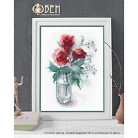 Oven Roses And Snowdrift Cross Stitch Kit