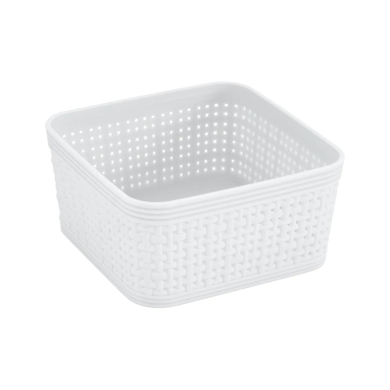 Simplify White Square Organizing Baskets, 6ct.
