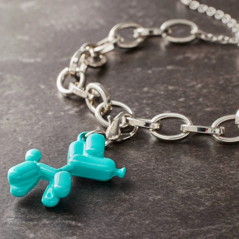 Turquoise Balloon Dog Charm by Bead Landing™