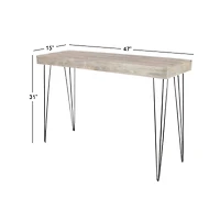 47" Brown Modern Wood Console Table