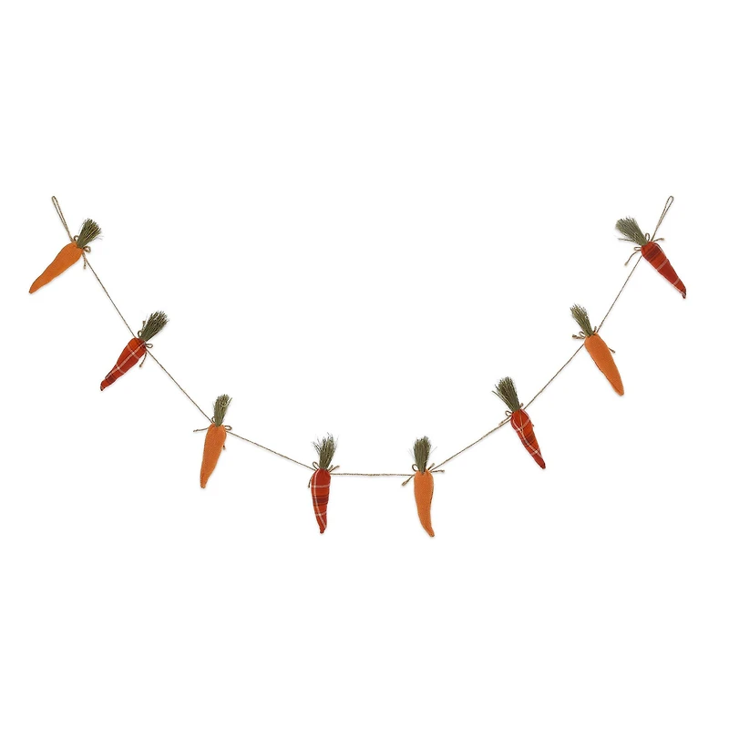 Glitzhome® Easter Burlap Carrots Garland