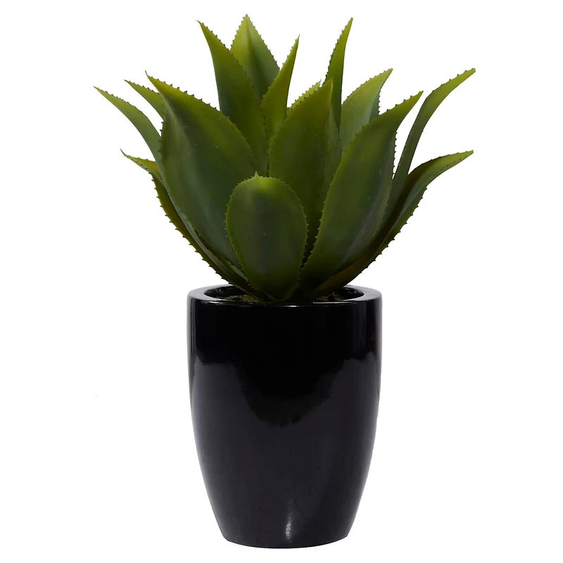 22" Potted Contemporary Succulent Artificial Foliage