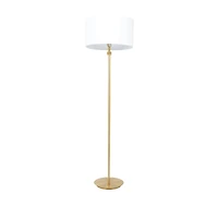 CosmoLiving by Cosmopolitan Gold Iron Modern Floor Lamp, 64" x 19" x 19"