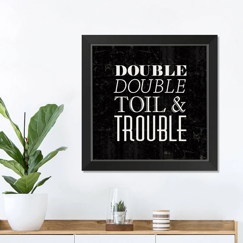 Toil & Trouble Halloween Print in Black Frame