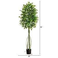6.5ft. UV Resistant Artificial Ficus Tree (Indoor/Outdoor)