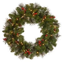 Crestwood® 24" LED Spruce Wreath