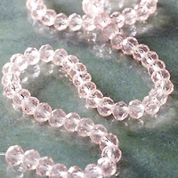 Pink Glass Faceted Rondel Beads, 6mm by Bead Landing™