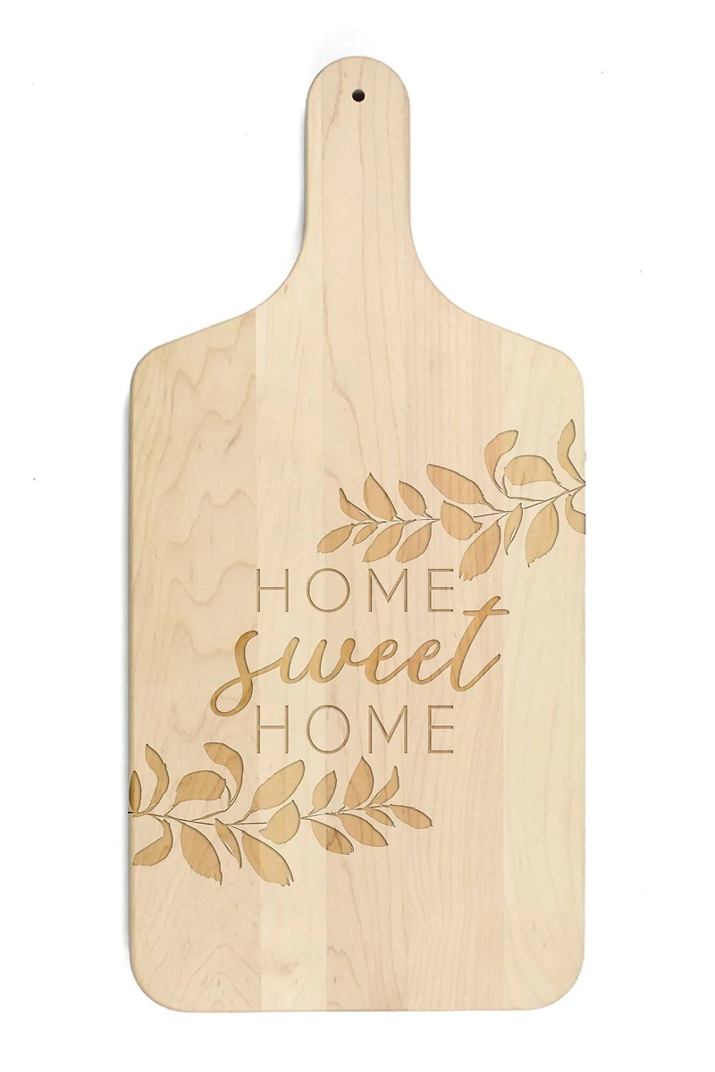 Home Sweet Home Maple Paddle Cutting Board