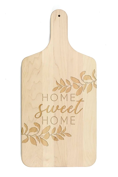 Home Sweet Home Maple Paddle Cutting Board