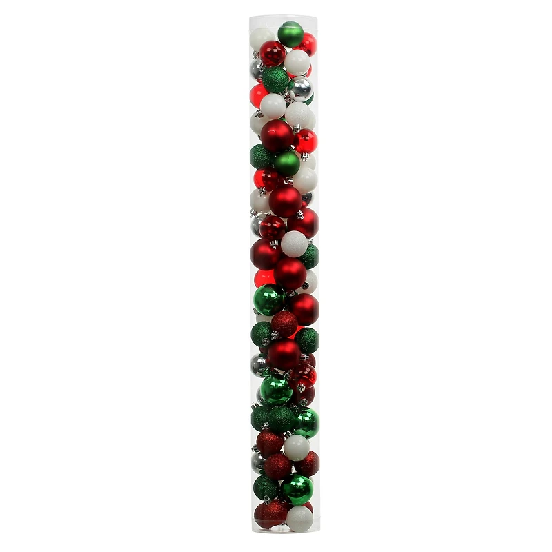 80 Pack Red, Green, Silver & Gold Shatterproof Ball Ornaments by Ashland®