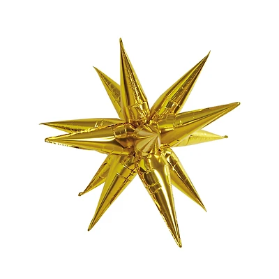 26" Gold Starburst Foil Balloon by Celebrate It™