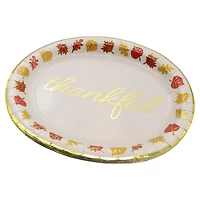 12" Oval Thankful Leaves Paper Plates, 12ct. by Celebrate It™