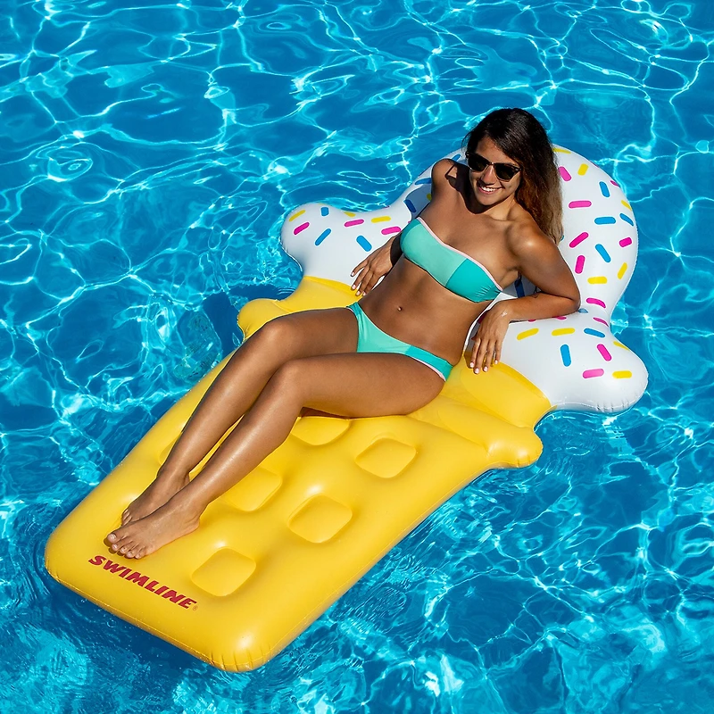 Swimline 72" Inflatable Ice Cream Cone Pool Lounge Raft