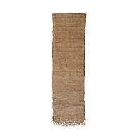 Hello Honey® 108" Natural Woven Raffia Table Runner with Fringe