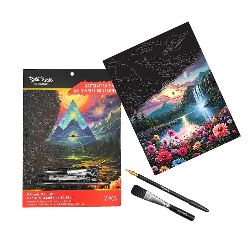 Brea Reese™ 9" x 12" Surreal Scenes Scratch Art Paper Pad