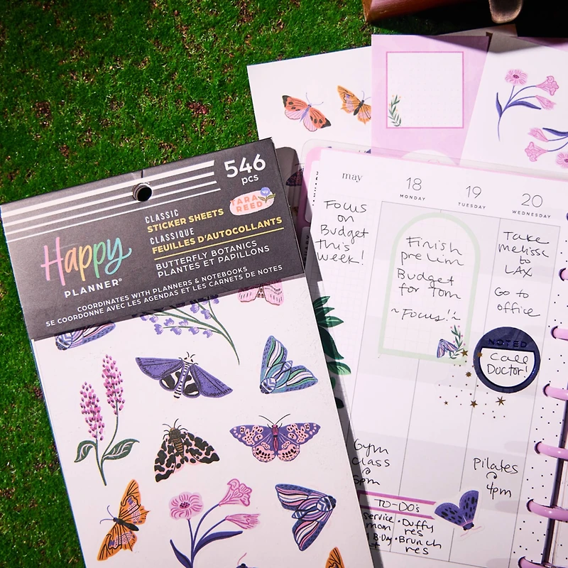 The Classic Happy Planner® Butterfly Botanics Sticker Book