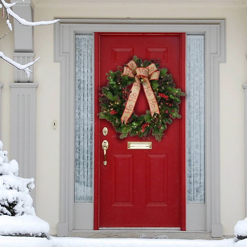 30" Pre-Lit Decorated Wreath