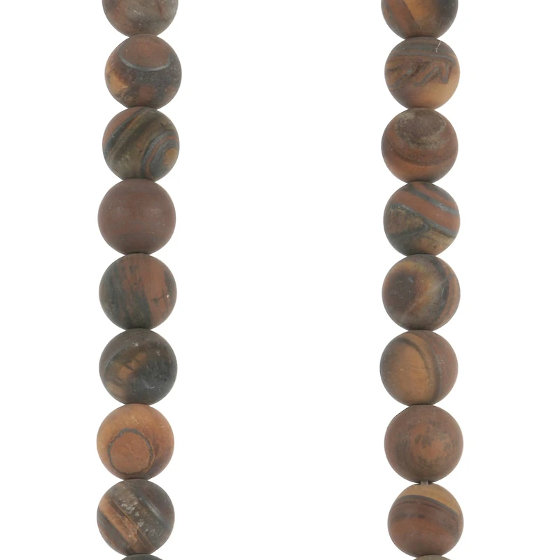 Brown Matte Tigereye Round Beads, 8mm by Bead Landing™