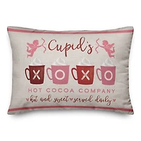 Cupids Hot Cocoa Throw Pillow, 14" x 20"