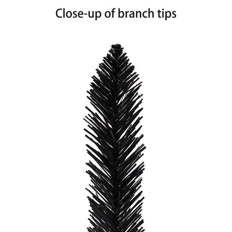 4ft. Pre-Lit Black Carson Pine Artificial Christmas Tree, Clear Lights