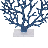 16" Blue Coastal Coral Sculpture
