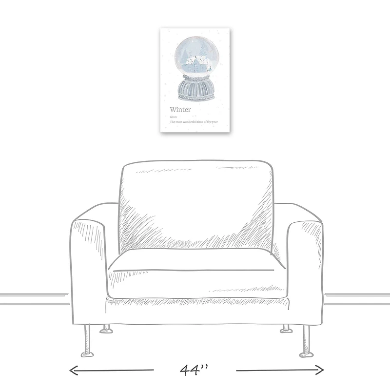 Winter Globe 12x18 Canvas Wall Art