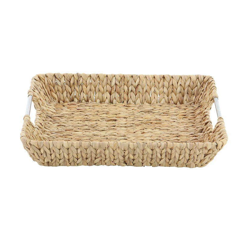 Tan Sea Grass Contemporary Tray Set