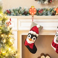 Glitzhome® 20.5" Penguin Hooked Stocking