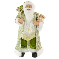 24" St. Patrick's Irish Standing Santa Claus Christmas Figure with Teddy Bear and Gift Bag