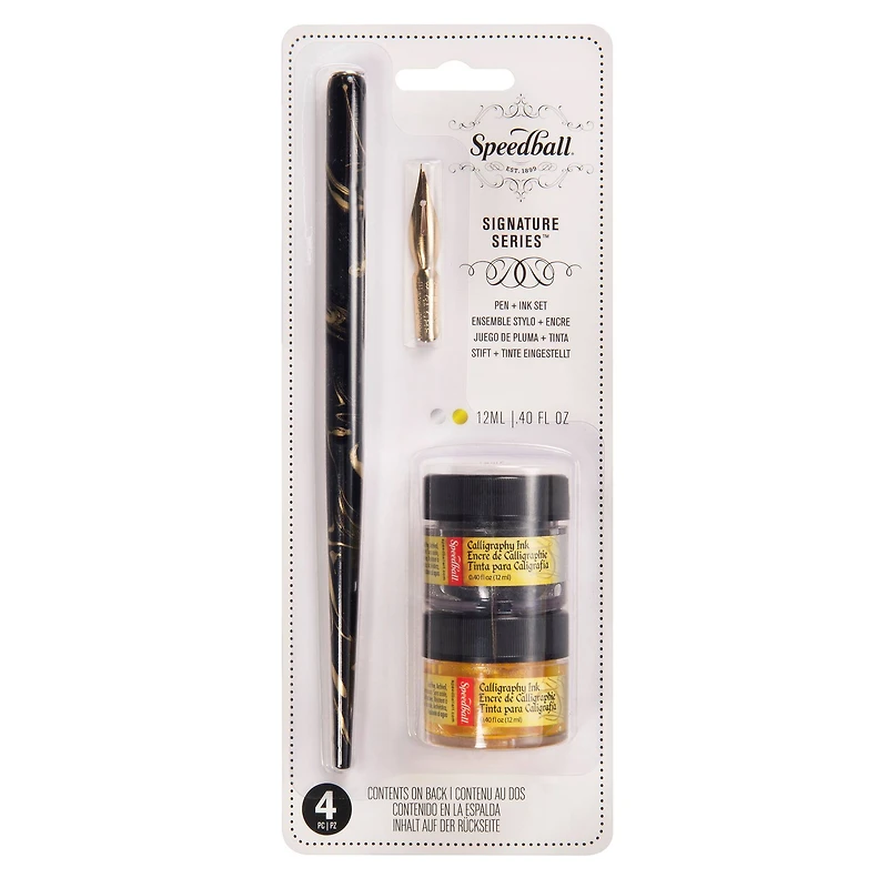Speedball® Signature Series Pen & Metallic Ink Set