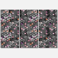 Designart - Geometry Intersecting Circles With Pink Stars