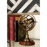 11" Brass Coastal Globe
