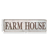 Brown & Silver Metal Farmhouse Sign Wall Décor