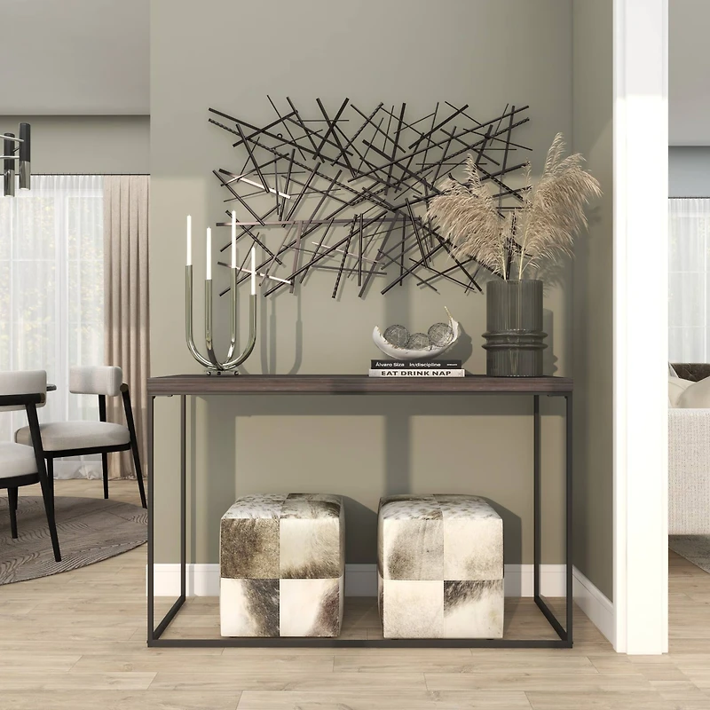 12" Gray Glass Wide Ribbed Vase with Fluted Center