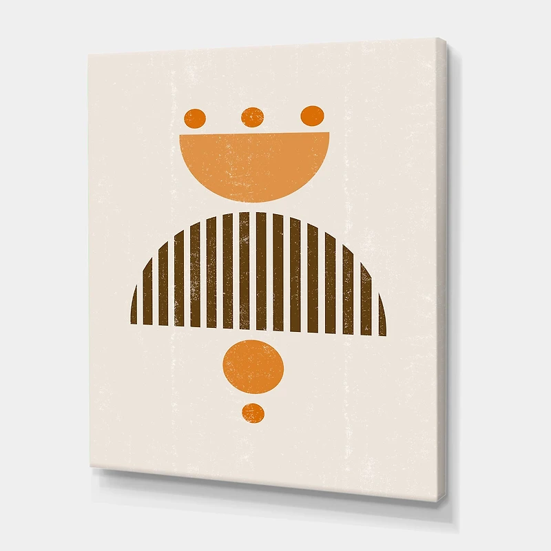 Designart - Abstract Minimal Sun and Moon In Earth Tones II