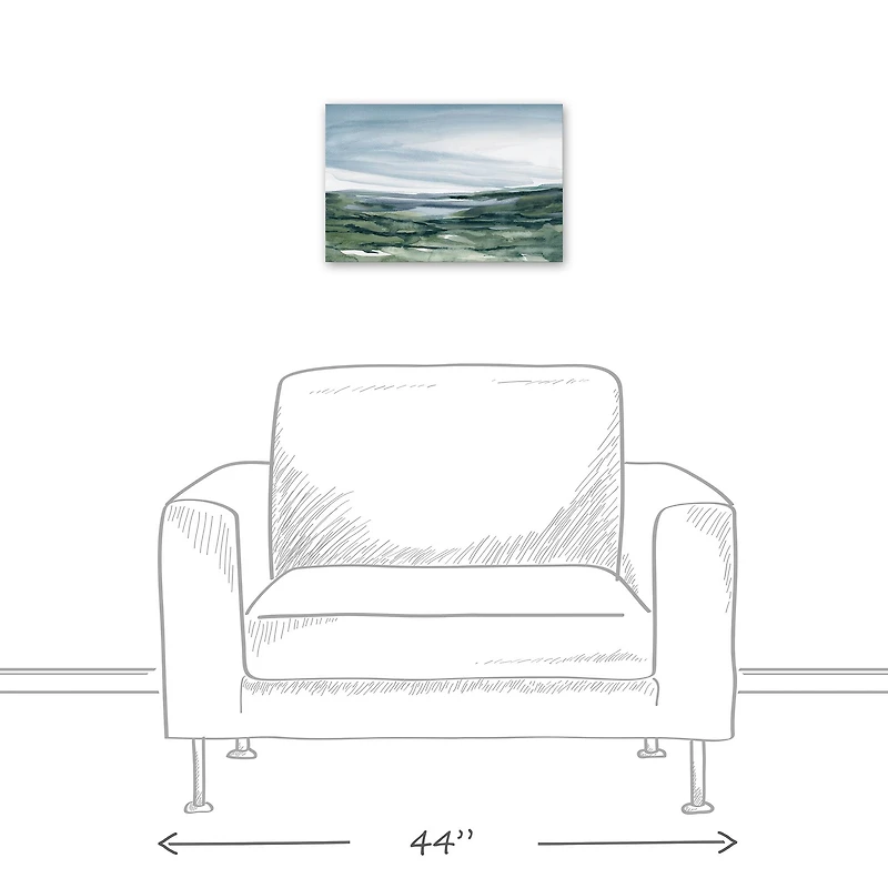 Abstracted Landscape 18" x 12' Canvas Wall Art