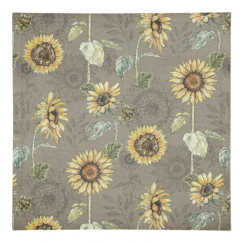 Sunflower Pattern Cotton Twill Napkin