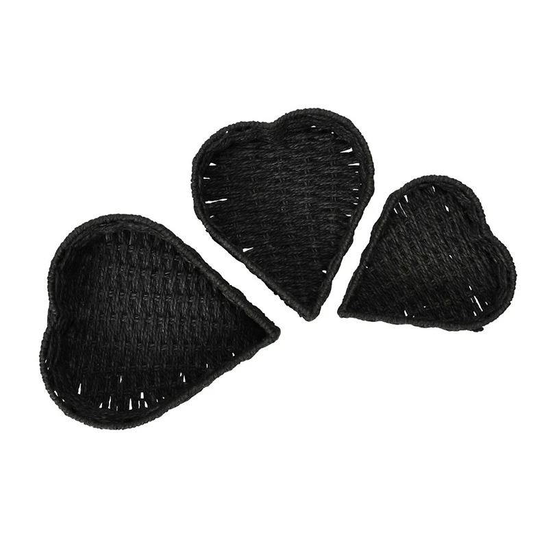 Household Essentials Nesting Paper Rope Heart Basket Set