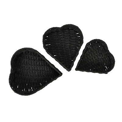 Household Essentials Nesting Paper Rope Heart Basket Set