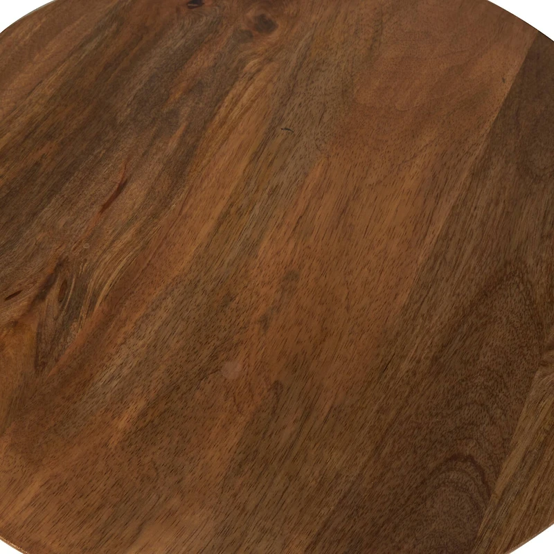 Brown Mango Wood Handmade Accent Table with Elevated Bases Set