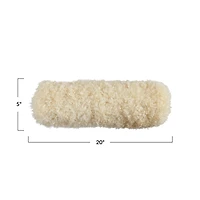 Hello Honey® Cream New Zealand Lamb Fur Bolster Pillow