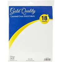 Design Works™ Gold Quality 18 Count White Aida Cloth, 60" x 36"