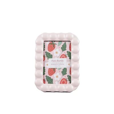 Flora Bunda® 4" x 6" Pink Infinity Dots Ceramic Frame