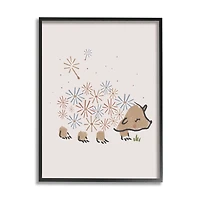 Stupell Industries Dandelion Flower Hedgehog Wall Art in Frame
