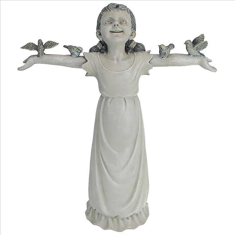Design Toscano 16" Basking in God's Glory Little Girl Statue