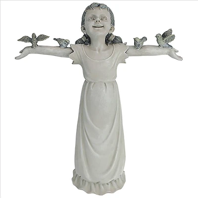 Design Toscano 16" Basking in God's Glory Little Girl Statue