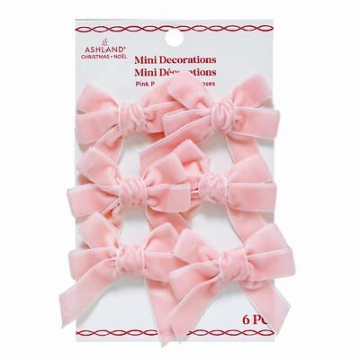 Mini Pink Velvet Bows, 6ct. by Ashland®
