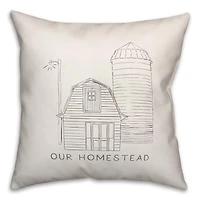 Our Homestead 18" x 18" Throw Pillow