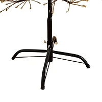 4ft. Pre-Lit Artificial Halloween Black Starburst Tree with 800 Fairy Warm White LED Lights